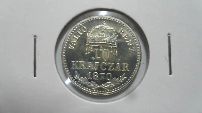 Hungary 10 Krajczar Silver, 1870, Proof Restrike - Image 1 of 2