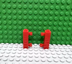 Lego 1 Paar rote 1x1x3 Türscharnier Fensterläden NEU - Bild 1 von 1