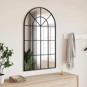 Wandspiegel Schwarz 60x100 cm Gewölbt Eisen - Bild 1 von 8