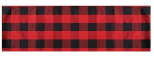 RED BLACK Buffalo Plaid Check Table Runner Reversible Decor shabby chic - Picture 1 of 12