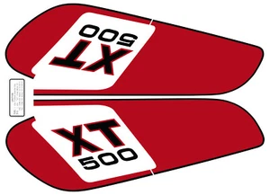 YAMAHA XT500 1976-1978 Fuel Tank Decal Set Europe, USA Optional 5-056 - Picture 1 of 1