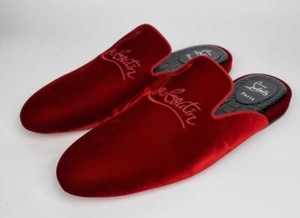 Christian Louboutin Coolito Red Velvet Loafers New