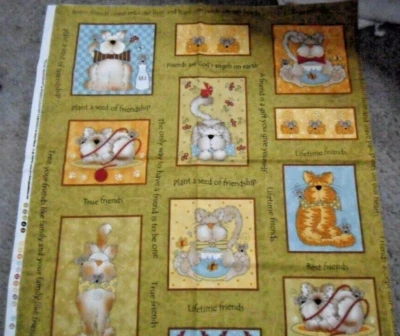 TELA DE COSTURA ACOLCHADA SIN LAVAR FELINA AMISTAD VIDRIO HENRY Foto 1 de 2