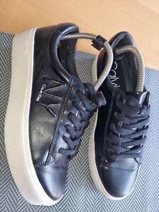 Świetne buty damskie Calvin Klein Sneakersy Baleriny rozm. 38 UK 5 Czarne