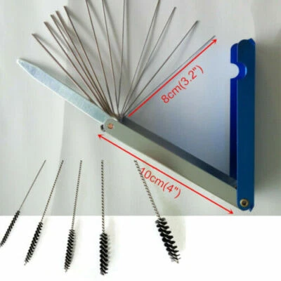 18X Motorcycle Carburetor Carbon Dirt Jet Remove Needles+Brushes Cleaning Tools - Изображение 1 из 4