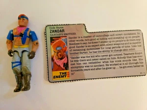 Vintage 1986 GI Joe Cobra Zandar Dreadnok Figur Hasbro mit Karteikarte schneller Versand - Bild 1 von 9