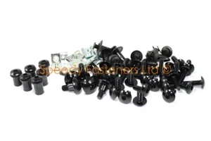 Pernos de pantalla de carenado de aluminio negro para Suzuki GSX-R750 2008 K8 L0 - Imagen 1 de 6