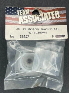 Team Associated .21 Motor Backplate w Screws ASC25347 25347 AE Engine NEW Sealed - Picture 1 of 2