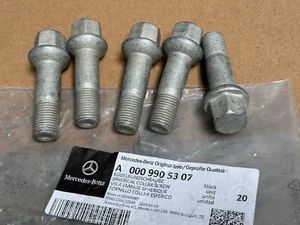 Set Of 5 Mercedes-Benz Genuine Wheel Lug Bolt (14 X 20 X 1.5 mm) Germany NEW - Picture 1 of 2
