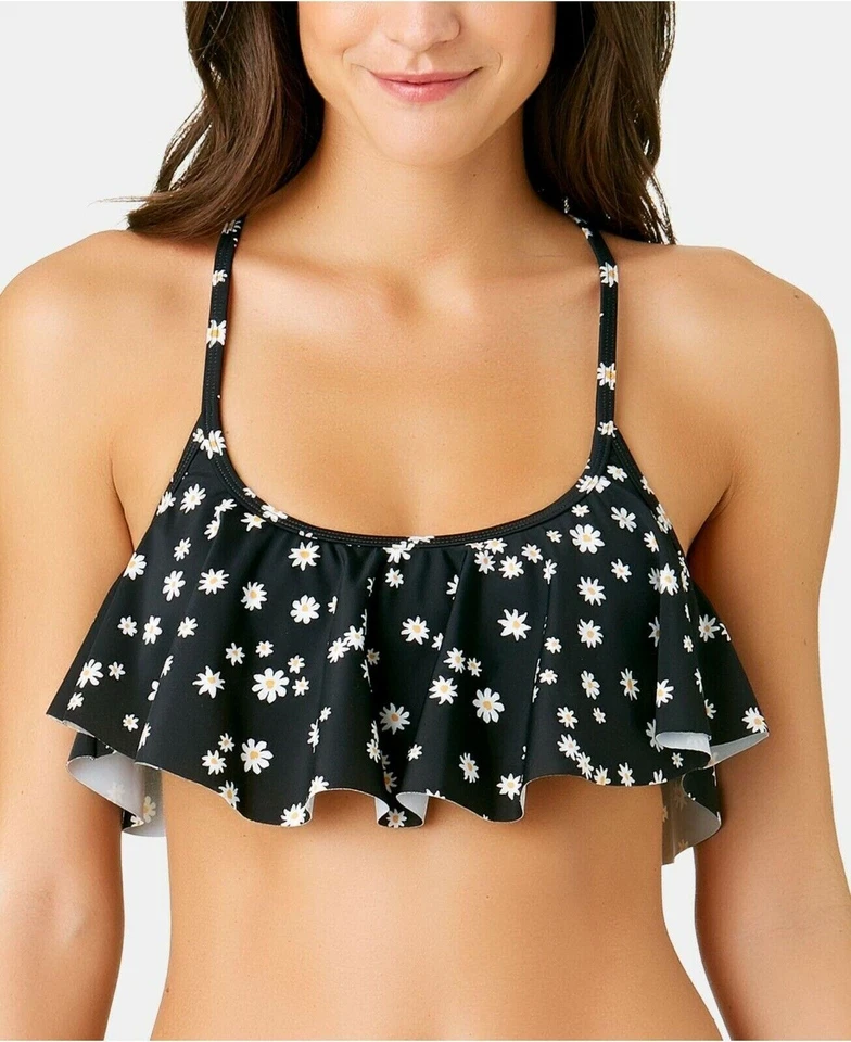 California Waves 260684 Women Juniors' Daisy Daze Flounce Bikini Top Size M - Image 1 of 2