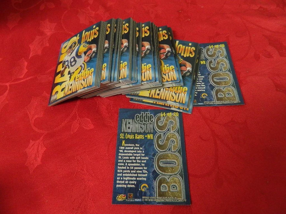100 CARD LOT 1997 SkyBox Impact RAMS Football #14 EDDIE KENNISON BOSS INSERT - Image 1 of 1