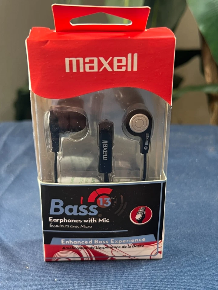 Auriculares Maxell Bass 13 con micrófono negro experiencia de graves mejorada, puntas adicionales  Foto 1 de 1