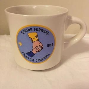 Taza de colección BSA Boy Scouts Baltimore Consejo del Área Frontier Camporee 1986 EE. UU. - Imagen 1 de 7