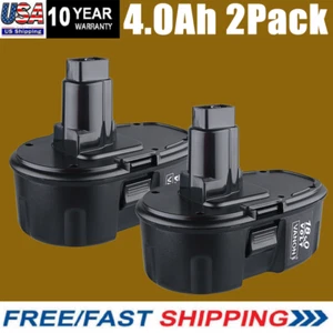 2 PACK 18V For Dewalt 18 VOLT XRP DC9096 DC9098 NiMh Battery DC9099 NEW 4.0Ah - Picture 1 of 8
