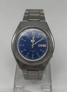 Seiko Vintage Automatic Watch Stainless Steel w/Blue Dial 6309 - Picture 1 of 9
