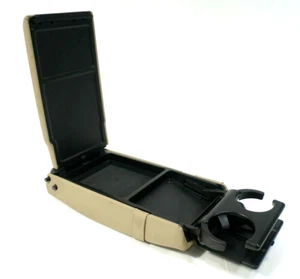 08-2010 mercedes w204 c350 c300 rear arm rest lid cover armrest tan cup holder - Bild 1 von 12