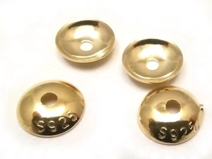 Perlenkappen. 925er Sterling Silber - Vergoldet- Kappen. 6mm. 10 Stück - Bild 1 von 3