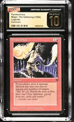 PYROTECHNICS Legends CGC 10 Pristine Vintage MTG [Nostalgium] - Image 1 of 2