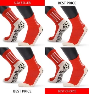 4 Pairs Sport Socks Anti-Slip Grip Soccer Football Basketball Men Socks Premium - Picture 1 of 26