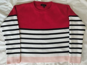 New Look Jumper Womens Size Large Multi Colour Striped Chunky Knit Pullover - Picture 1 of 5