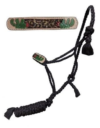 Showman Black Nylon Mule Tape Halter w/ Cactus & Cheetah Design - Image 1 of 1