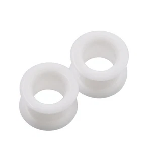 Pair Soft Silicone Ear Skin Flesh Tunnels Plugs Gauges Earskin Expander 2g-1" - Picture 1 of 49
