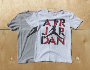 Größe M (8) Air Jordan Nike Jumpman Jungen T-Shirts weiß/grau - Bild 1 von 2