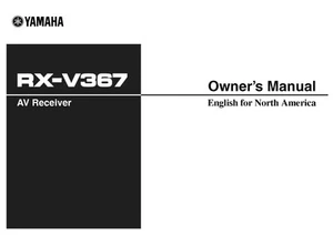 Yamaha RX-V367 Receiver Owners Manual - Picture 1 of 1