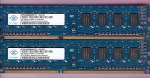 4GB 2x2GB PC3-12800 DDR3-1600 NANYA NT2GC64B88G0NF-DI Desktop Memory Kit BLUE - Picture 1 of 2