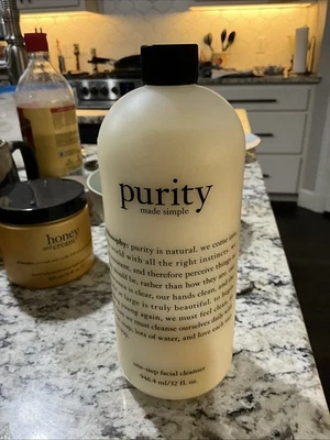 Limpiador facial de un solo paso Philosophy Purity Made Simple 32 oz nuevo sellado nuevo en stock grande Foto 1 de 4