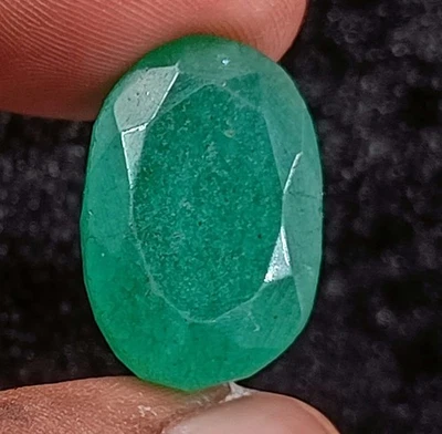 Gemas sueltas de corte ovalado masivo de 24,60 quilates esmeralda verde natural certificado IGL 5ANI Foto 1 de 4