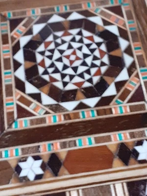 Antique Vintage Backgammon/ Chess Board Intricate And Very Detailed Lovely Piece - Image 1 of 4