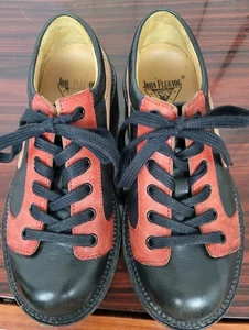 Jhon Fluevog Shoes Racer Black / Red Contrast Derby Lace Up - Picture 1 of 12