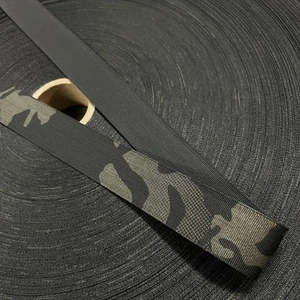 1" Nylon binding tape ribbon - Multicam Black, Printed one-side - 6FT pc - Picture 1 of 4