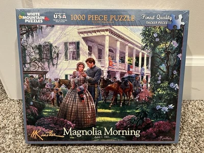 New Sealed White Mountain Jigsaw Puzzle “Magnolia Morning” 1000 pc Rare-HTF - Image 1 of 4