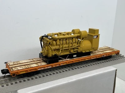 MTH CSX 901623 Ralphstrains customer 60’ Flat car w/a Caterpillar 3516 generator - Image 1 of 4