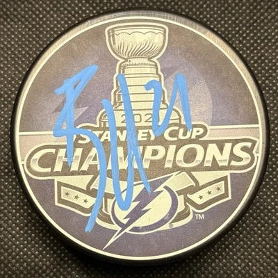 Brayden Point Signed Tampa Bay Lightning 2020 Stanley Cup Champions Puck PSA/COA - Image 1 of 2