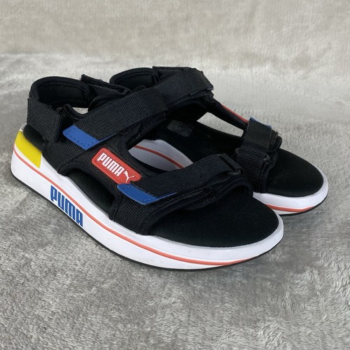 Puma Future Rider sandali sportivi da acqua per bambini taglia 4 nero bianco scarpe da spiaggia NUOVI