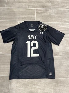 Under Armour Navy Midshipman Jersey #12 Size Youth Medium Color Navy Blue - Picture 1 of 9