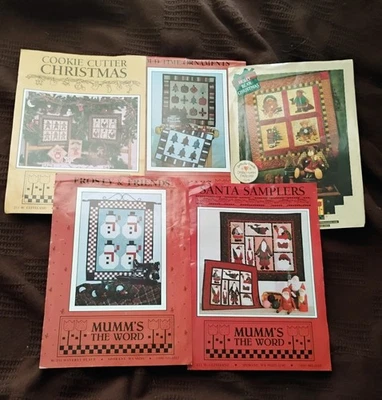 MUMM'S THE WORD Quilt Patterns Lot of 5  Vintage Christmas Holiday Winter Theme  - Image 1 of 3
