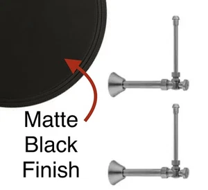 Jaclo 20” Complete Faucet Supply Kit in MATTE BLACK -Angle Valves & Supply Tubes - Picture 1 of 2