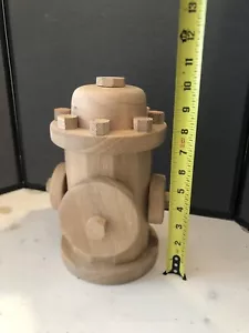 Unique Vintage Style Fire Hydrant Statue Crafted of Wood Home Garden Prop NICE - Picture 1 of 9