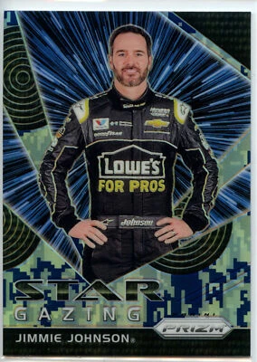 2018 Panini Prizm Racing NASCAR Star Gazing CAMO Parallel #65 Jimmie Johnson - Image 1 of 2