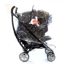Housse de pluie s/'adapte Mothercare xoob poussette rayures noires