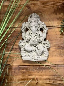 STEINGARTEN GANESH GANESHA BUDDHA WANDPLAKETTE ORNAMENT - Bild 1 von 5