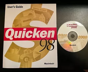 Vintage Quicken Deluxe 2000 CD for MAC and Quicken 98 manual for MAC - Picture 1 of 2