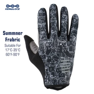 KEMALOCE Cycling Gloves Full Finger Gel Men S-2XL Road Winter Fleece Bike Gloves - Picture 1 of 20