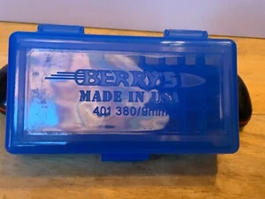 BERRY'S PLASTIC AMMO BOXES (5) BLUE 50 ROUND (380, 9MM, 30 Luger, 32 ACP, 9X18 - Picture 1 of 6