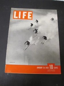 # Life Magazine 1938 January 24 Down the Alps Switzerland - Picture 1 of 2