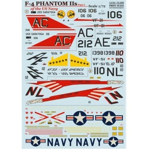 Calcomanía avión 1:72 Phantom F-4 NAVY parte 1 tobogán acuático calcomanías impresión escala 72-265 - Imagen 1 de 12